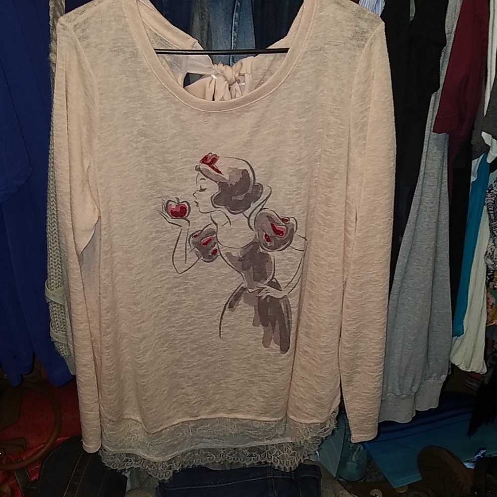 Pink Snow white sweater